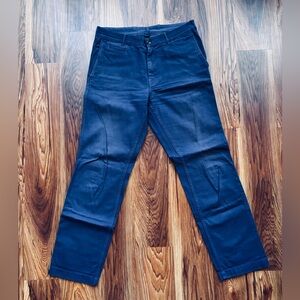 Eatdust Herringbone Navy Fatigue Trousers 100% Cotton (33x31)